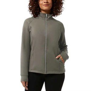 SOILED 32 Degrees Heat Women Active Full Zip Jacket Castor Gray Size L $60 TT026